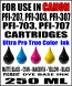 250 ML Bottle Of Compatible Ink For For Canon PFI-207, PFI-303, PFI-307, PFI-703, PFI-707 Cartridges